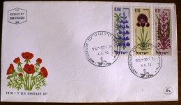 ISRAEL Orchidées, Orchids, (Yvert 407/09) FDC Enveloppe 1 Er Jour. Emis En 06/05/1970 - Orchids