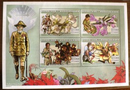 MADAGASCAR Orchidees, Scoutisme, Feuillet 4 Valeurs Emis En 1999. Neuf Sans Charniere. MNH - Orchidées