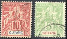 Guyane No 43,44 Oblitéré - Gebraucht