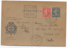 - Lettre - MEURTHE - NANCY - EP  237-CP1 + Comp. Aff Par N°199 - EXPO  PHILAT. DE L'EST + REPIQUAGES - 1932 - AK Mit Aufdruck (vor 1995)