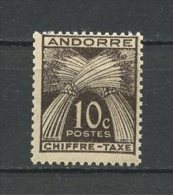 ANDORRE 1943 TAXE N° 21 ** Neuf = MNH  Superbes  Cote 1 €  Flore Gerbes - Ungebraucht