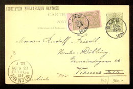 Nr. 68  Op Postkaart Verzonden Van GAND / GENT Naar WENEN ( WIEN ) In OOSTENRIJK Dd. 11/6/1894 ! LUXE ! - 1894-1896 Tentoonstellingen