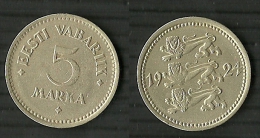 ESTLAND Estonia Estonie 1924 - 5 Marka - Estonia