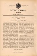 Original Patentschrift - Paul Stolte In Genthin , 1894 , Bauplatte , Hochbau , Bau , Architektur , Maurer !!! - Genthin