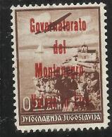 MONTENEGRO 1942 AEREA SOPRASTAMPA ROSSA RED OVERPRINT VALORE IN LIRE 50 P MLH FIRMATO SIGNED - Montenegro