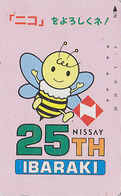 Télécarte Japon / 110-011 - Animal - ABEILLE - BEE Japan Phonecard ** NISSAY ** BIENE TK Versicherung Insurance Assu  81 - Honingbijen