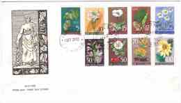 YUGOSLAVIA  1955 FDC  24 September 1955 Fowers Yvert Cat N°667/75 - Briefe U. Dokumente