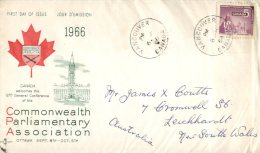 (939) FDC Cover Posted From Canada - 1966 - 1961-1970