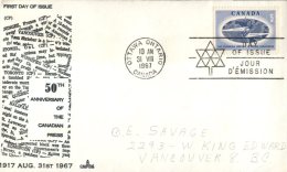 (939) FDC Cover Posted From Canada - 1967 - 1961-1970