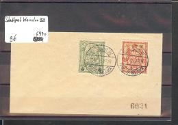 POLOGNE - POST WARSCHAU  - 2 TIMBRES  OBLITERES SUR ENVELOPPE    -   Cote: -- € - Usados