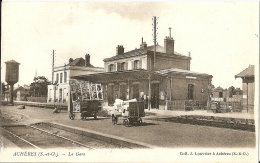 78 - ACHERES -  Belle Vue Animée De La Gare ( Chariots De Colis  , Employés De Gare  ) - Acheres