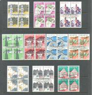 1973 SWITZERLAND DEFINITIVES BLOCK OF 4 MICHEL: 1003-1012 MNH ** CTO - Ungebraucht