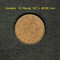 GERMANY    10  PFENNIG  1971 J (KM # 108) - 10 Pfennig