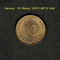 GERMANY    10  PFENNIG  1976 D (KM # 108) - 10 Pfennig