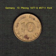 GERMANY    10  PFENNIG  1976 G (KM # 108) - 10 Pfennig