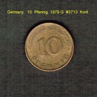 GERMANY    10  PFENNIG  1979 G  (KM # 108) - 10 Pfennig