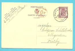 Entier Met Cirkelstempel ZOUTLEEUW (VK) - Cartes Postales 1934-1951