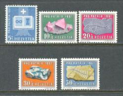 1961 SWITZERLAND PRO PATRIA MICHEL: 731-735 MNH ** - Ungebraucht