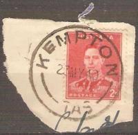TASMANIA -  1940   Postmark, CDS - KEMPTON - Usados
