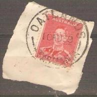 TASMANIA -  1939   Postmark, CDS - OATLANDS - Usados