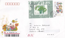 China 2013 Registered  Airmail Cover Sent To Australia - Gebruikt