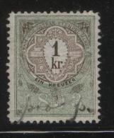 AUSTRIA ALLEGORIES 1893 1KR REVENUE ERLER 297 PERF 11.50 X 11.50 - Revenue Stamps