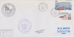 PLIS ANTARCTIQUE BATEAU RUSSE PORT AUX FRANÇAIS 26-12-1986 - Covers & Documents