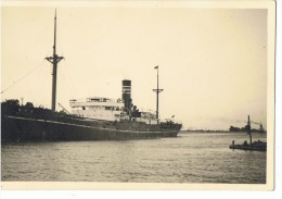 Traversée Du Canal De SUEZ -Un Bateau Japonais ---Photo 1937 --Scan Recto-verso - Suez