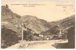 St -LAURENT -les- BAINS    ---  Vue Générale  (Alt. 886 M )    Route De Vans - Largentiere