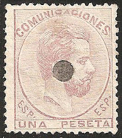 ESPAÑA 1872 - Edifil #127T Taladrado - Used Stamps