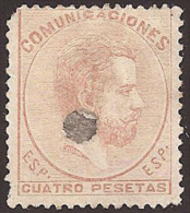 ESPAÑA 1872 - Edifil #128T Taladrado - Gebruikt