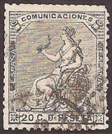 ESPAÑA 1873 - Edifil #134 - VFU - Gebruikt