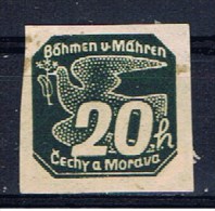 DR+ Böhmen Und Mähren 1939 Mi 48 Taube - Gebraucht