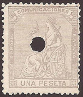 ESPAÑA 1873 - Edifil #138T Taladrado - Used Stamps