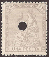 ESPAÑA 1873 - Edifil #138T Taladrado - Usados