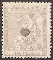 ESPAÑA 1873 - Edifil #138T Taladrado - Gebruikt