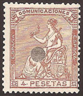 ESPAÑA 1873 - Edifil #139T Taladrado - Usati