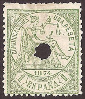 ESPAÑA 1874 - Edifil #150T Taladrado - Usados