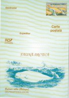 WHALES, THE BELUGA, WHITE WHALE, PC STATIONERY, ENTIER POSTAL, 2003, ROMANIA - Walvissen