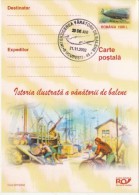 WHALES HUNTER'S HISTORY, WHALES, SHIP, PC STATIONERY, ENTIER POSTAL, 2002, ROMANIA - Baleines