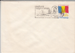 WHALES, SHIP, EMIL RACOVITA, SPECIAL POSTMARK ON COVER, 1990, ROMANIA - Balene