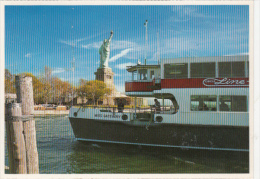 CPA NEW YORK CITY- STATUE OF LIBERTY, SHIP - Statue Of Liberty