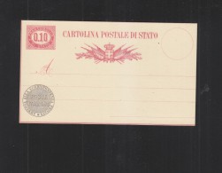 Cartolina Postale Di Stato 10 Cent. - Entero Postal