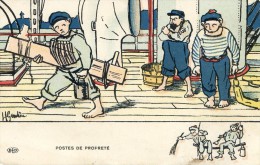 Illustrateur H Gerveze Marins - Poste De Propreté - Gervese, H.