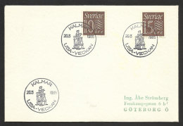 Suède 1965 Lettre Avec Cachet Kalmar USA Veckan Bateau Sweden 1965 Cover Ship Postmark - Storia Postale