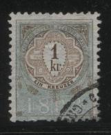 AUSTRIA ALLEGORIES 1893 1KR REVENUE ERLER 297 PERF 10.50 X 10.50 - Revenue Stamps