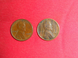 2 Monnaies/ One Cent /USA / 1914 Et 1935 En TB - 1909-1958: Lincoln, Wheat Ears Reverse