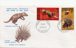 1975, LETTRE FDC, AFARS ET ISSAS, DJIBOUTI  , Yv  397/398, ANIMAUX /4387 - Cartas & Documentos