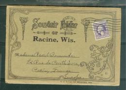 Une Carte Lettre  Contenant 10 Vues De Racine  " Souvenir Folder Of Racine, Wis "  ( 7 Scans ) -  LM183 - Racine