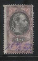 AUSTRIA 1877 EMPEROR FRANZ-JOZEF 1KR RED REVENUE ERLER 129 PERF 11.00 X 11.00 - Steuermarken